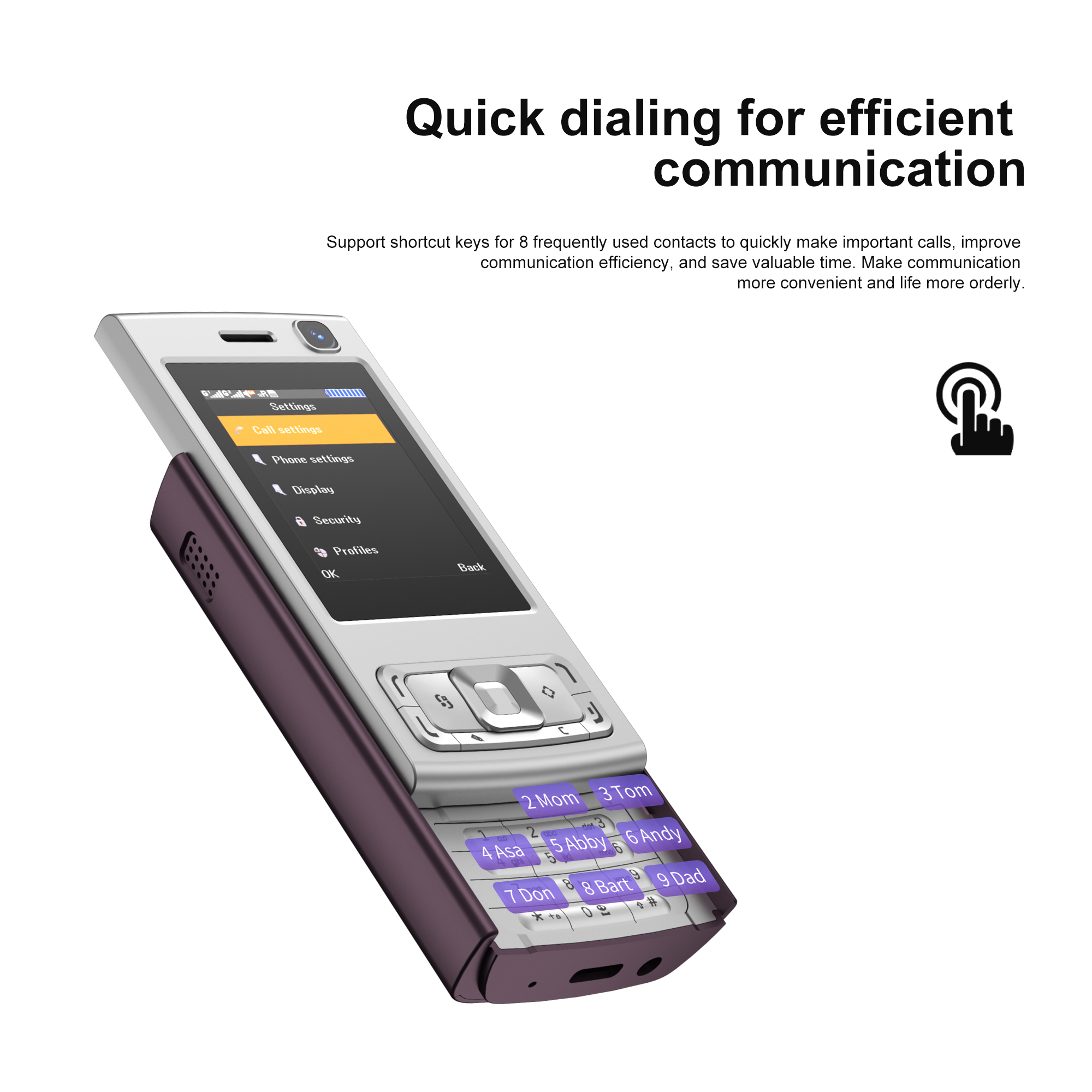 SERVO N95 PRO Mini Slider Mobile Phone 2.0" Display GSM 2 SIM Card Speed Dial Magic Voice Wireless Radio Small Cellphones Type-C