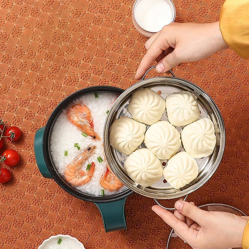 Haushalt Elektrische Kochmaschine 1-2 Personen Hot Pot Eintopf Heizung Eier Suppe Antihaft-pfanne Multifunktions Elektrische Reiskocher