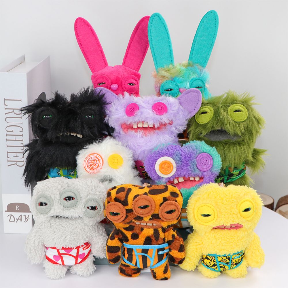 Fuggler Ugly Monsters оригинальные плюшевые игрушки с зубцами McGo Rabbit с широкими глазами и леопардовым принтом, плюшевый брелок, кулон, горячие подарки