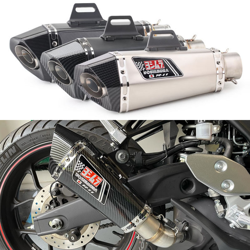 Escape universal para motocicleta, 36-51mm, com adesivos assassinos db, silenciador para z900 gsxr1000 sv650 r6 r3 zx6r zx10 k7 mt07