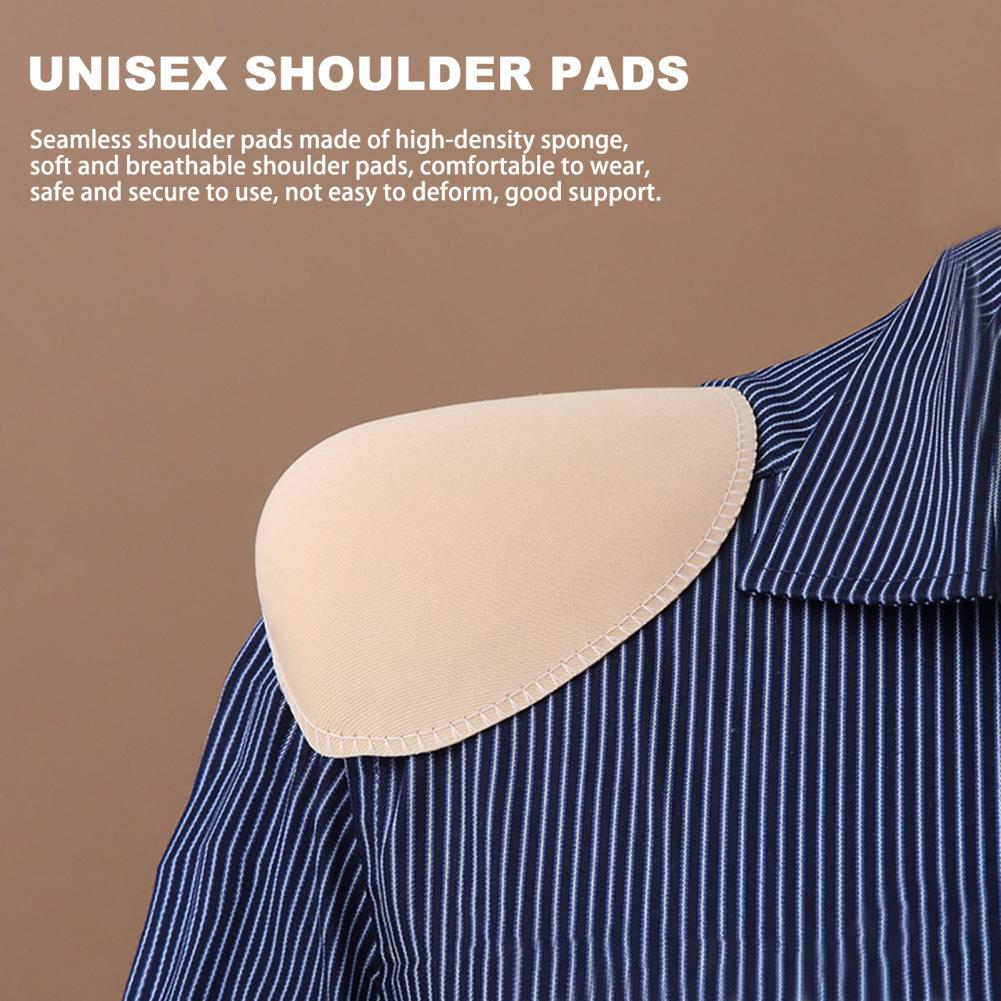 Almofadas de Espuma para Mulheres e Homens, Almofada Esponja de Alta Densidade, Tiras Adesivas, Ombro Enhancer para Blazer, 3 Pares