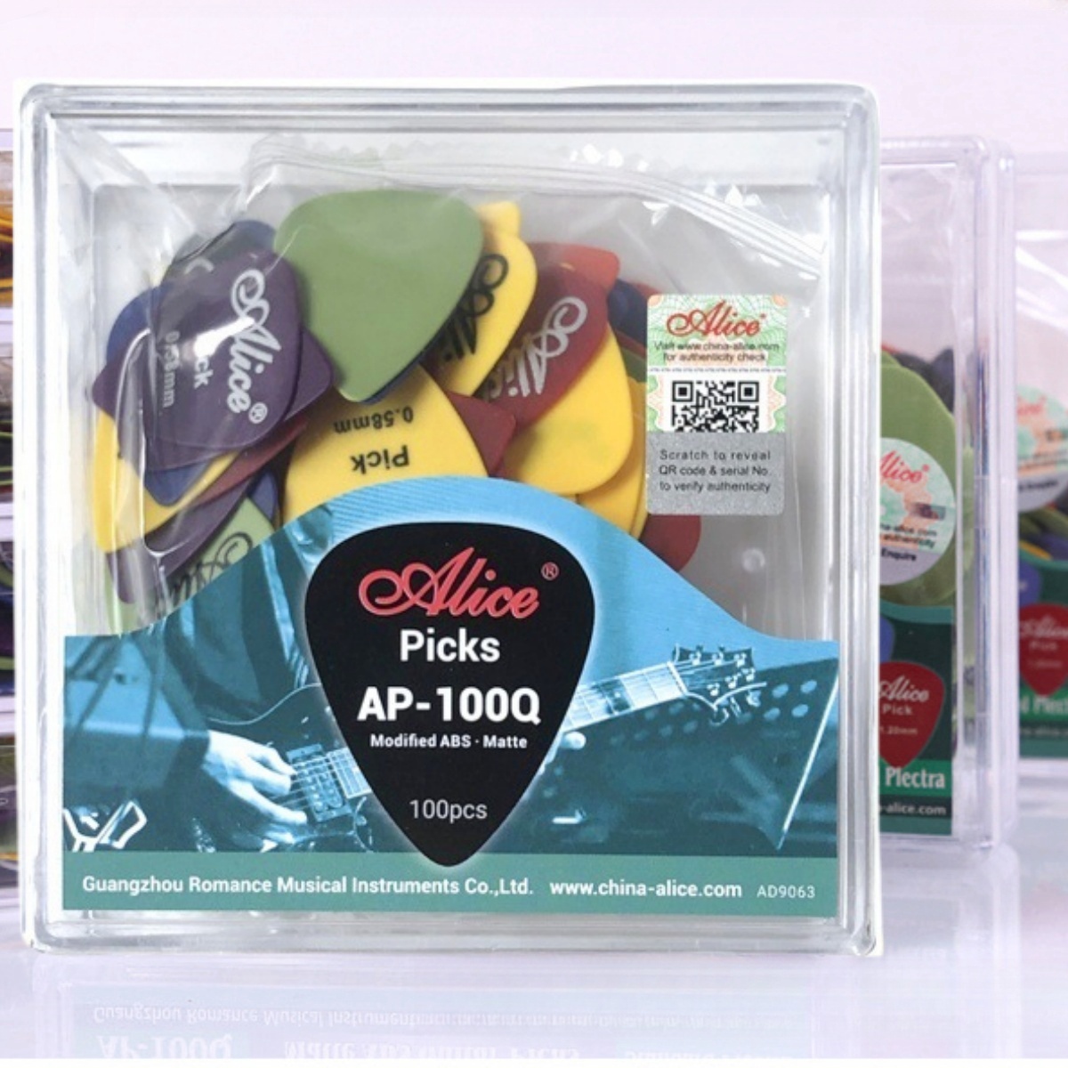 Plettro per chitarra Alice Misto ABS Premium Matte Anti-Skid Plettro per chitarra 24/50/100 pezzi con scatola per plettro/per acustica elettrica/ukulele