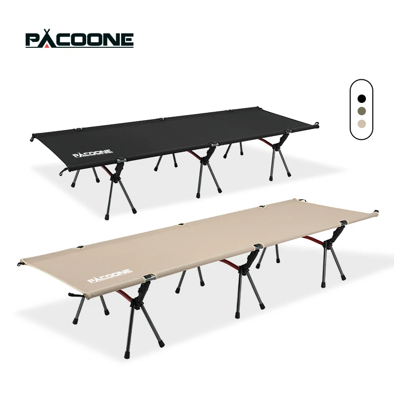 PACOONE 캠핑 침대 접이식 캠핑 침대 휴대용 야외 침대 성인 및 어린이를위한 편안한 슬리핑 침대 캠핑, 여행, RV