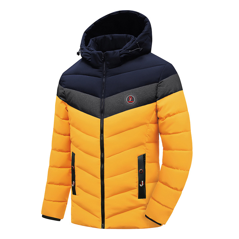 Parkas cálidas de invierno para hombre, cazadora gruesa de algodón a la moda, chaquetas con capucha, abrigos acolchados impermeables para hombre, ropa