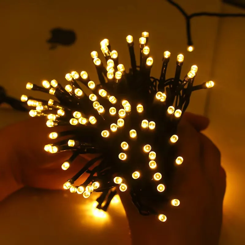 5 M/7 M/12 M/22 M พลังงานแสงอาทิตย์กลางแจ้ง String Light โคมไฟกลางแจ้งกันน้ํา led light garden fairy พลังงานแสงอาทิตย์ night light ตกแต่งบ้าน