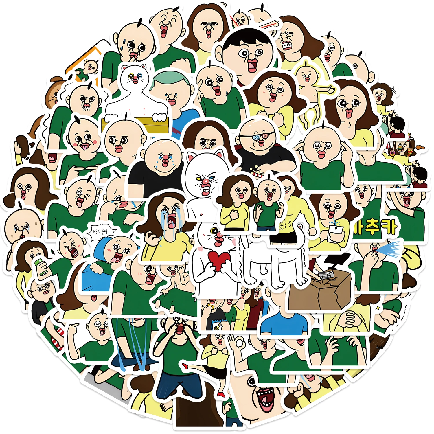73 pçs bonito dos desenhos animados bang bang tang tang adesivos para crianças engraçado decalques à prova ddiy água diy telefone portátil papelaria kawaii adesivo brinquedos