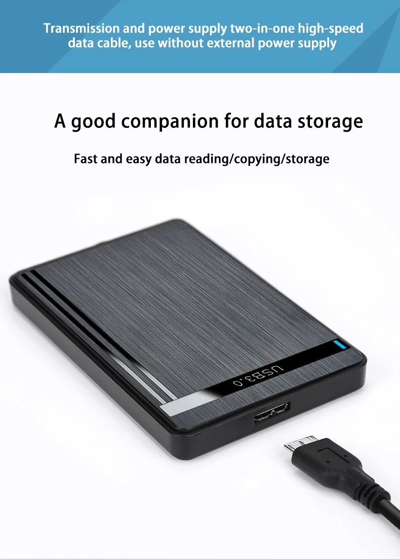 2.5" SATA to USB 3.0 HDD Enclosure Mobile Hard Drive Cases for SSD External Storage HDD Box Plug and play