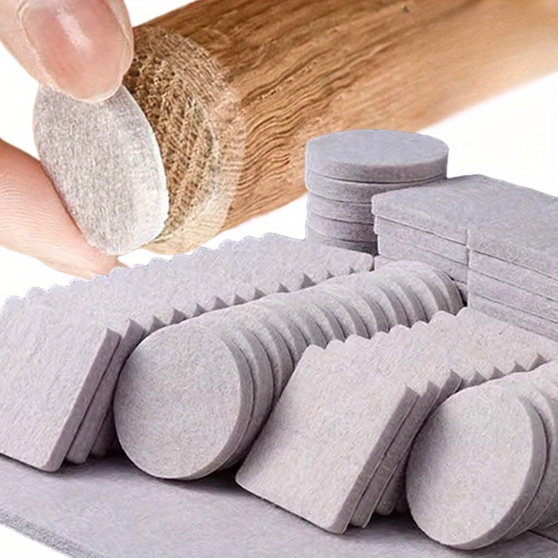 Almohadillas para patas de silla de fieltro, Protector de suelo cuadrado redondo, almohadilla autoadhesiva para patas de mesa y muebles, alfombrilla antideslizante para muebles