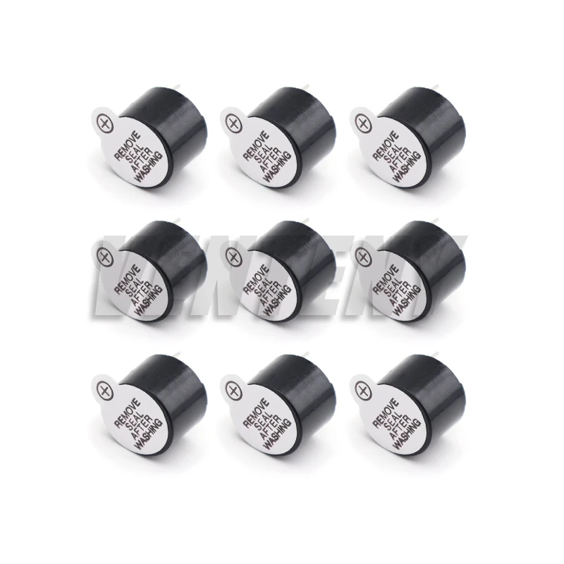 10 Stück 3 V 5 V 12 V 12 x 9,5 mm aktiver Summer, magnetisch, langer Dauerton