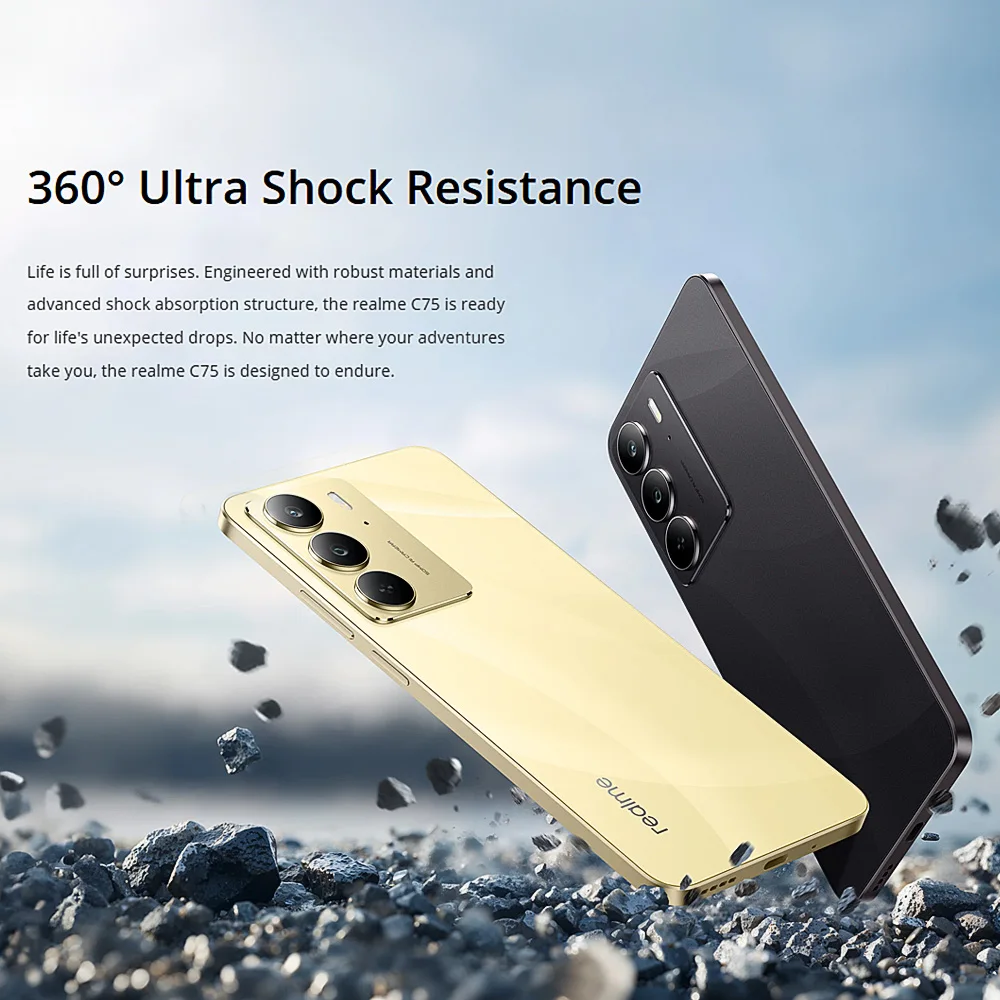 [Wereldpremière] realme C75 Smartphone Helio G92 Max Chipset 5828mAh Batterij 45W Opladen 6,72'' 90Hz Display 50MP Camera NFC IP69