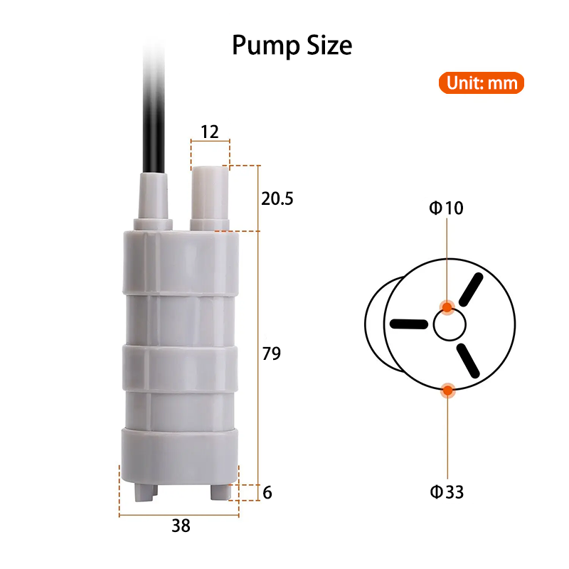 600L/H DC 12V Tauch Wasserpumpe High Flow Drei-draht Wasserpumpe Für Wohnmobil Camper Teich Aquarium