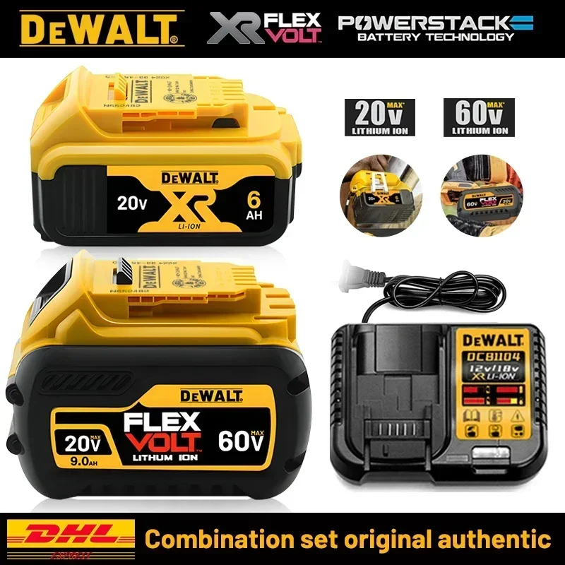100% оригинальный аккумулятор DEWALT 20 В, электроинструмент Dewalt DCB606, DCB205, DCB206, DCBGene, DCB200 MAX, 20 В, 60 В, 6 Ач, 9 Ач, аккумуляторы Dewalt
