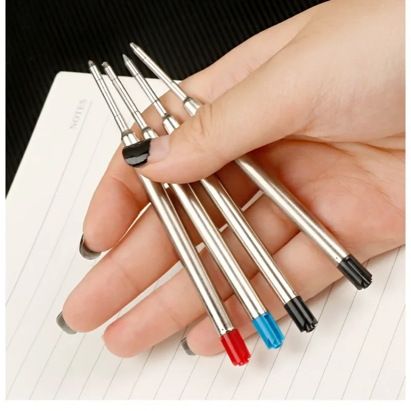 20/10/5 Stück Kugelschreibermine für Parker Stifte, mittlere Spitze, schwarz, blau, rot, Tintenstab, L: 3,9 Zoll, G2, Metallmine, Schreibwaren