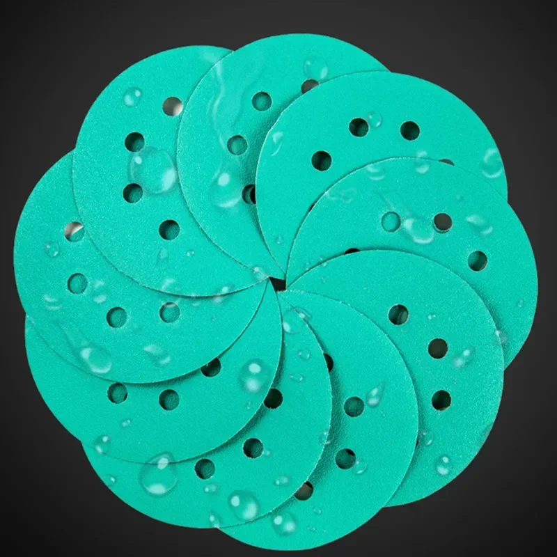 10PCS 5-Inch 8-Hole Wet Dry Sanding Discs Polyester Film Backed Heavy-Duty Hook and Loop Sandpaper for Random Orbital Sander
