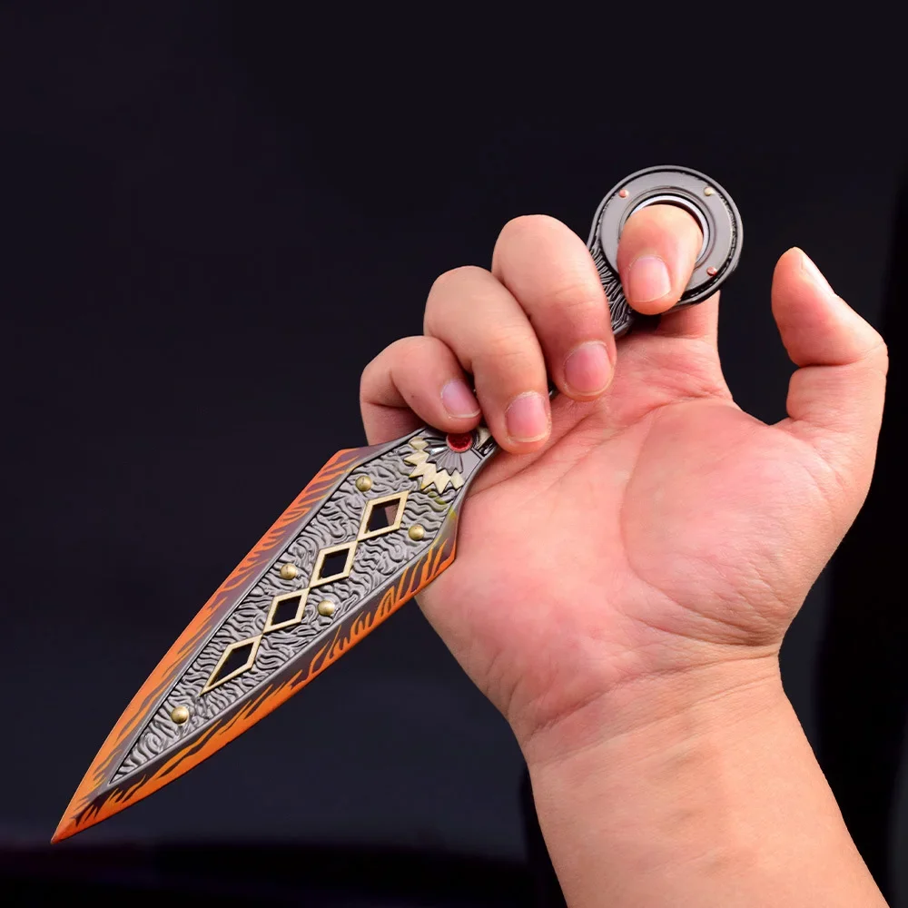 22 ซม.Apex Legends Heirloom อาวุธ Wraith Kunai เกมโลหะ Katana Ninja ดาบหมุนได้ระยะประชิดอาวุธรุ่นของขวัญของเล่นสําหรับชาย