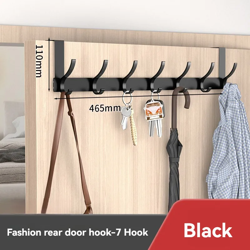 Hooks Over The Door 5-8 Hooks Clothes Coat Hat Towel Hanger Home Bathroom Organizer Rack Kitchen Accessories Holder