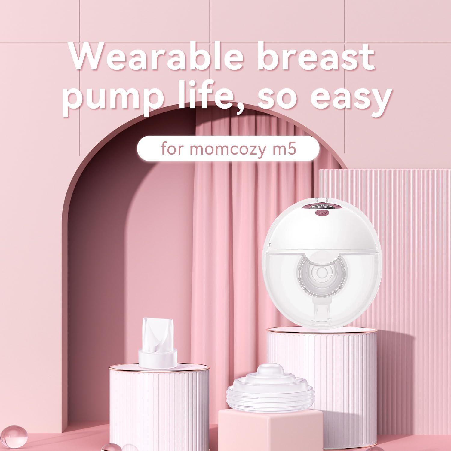 Momcozy M5 Valve et diaphragme en bec de canard en silicone pour kit de pompage du sein - Pièces de rechange pour une expression efficace du lait