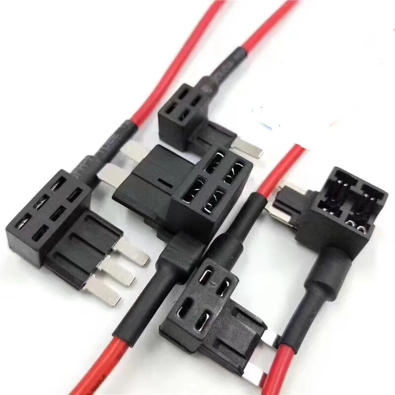 12pçs suporte de fusível tipo 3, adaptador de torneira de circuito add-a e kit de fusíveis micro mini pequeno médio atm apm ato atc com fusível de carro de lâmina 12v 10a