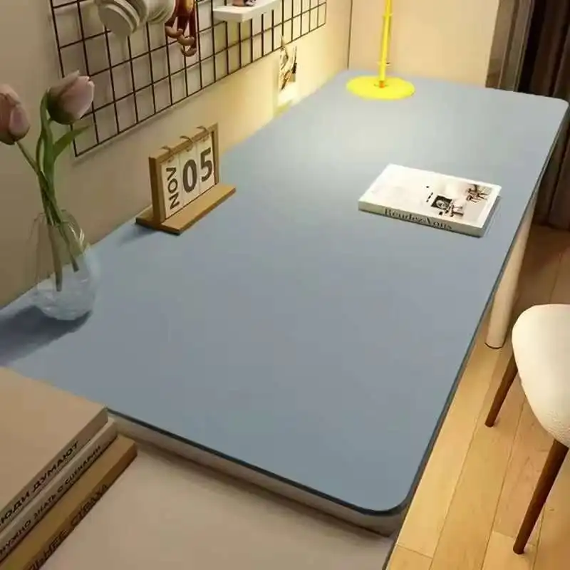 1 Piece Waterproof Leather Tablecloth Oil-Resistant table cloth with Soft Top for Children's Study and Computer Desk Use