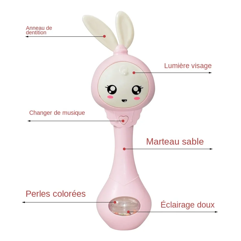 Anneau de dentition musical pour bébé de 0 à 12 ans, jouet éducatif, lit Mobile, cloche, poussette pour nouveau-né, berceau, sucette pour bébé, larme