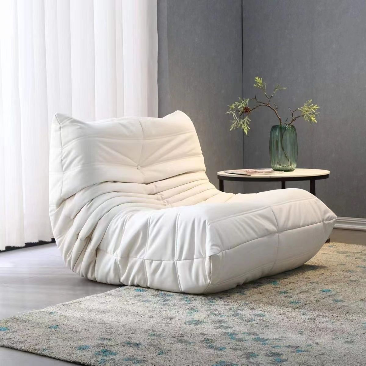 Funda de sofá de panaCaterpillar puede tumbarse y dormir en el balcón, sillón, sala de estar, dormitorio, sofá pequeño, sofá individual nórdico
