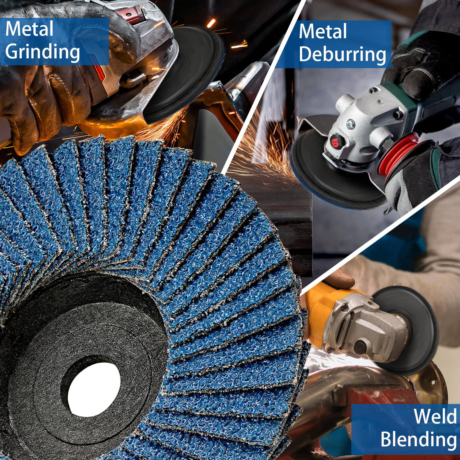 Discos de lijado profesionales para amoladora angular, discos de aleta de 75mm