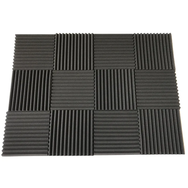 Material de absorção de estúdio de espuma de isolamento acústico de ranhura triangular 4PCS