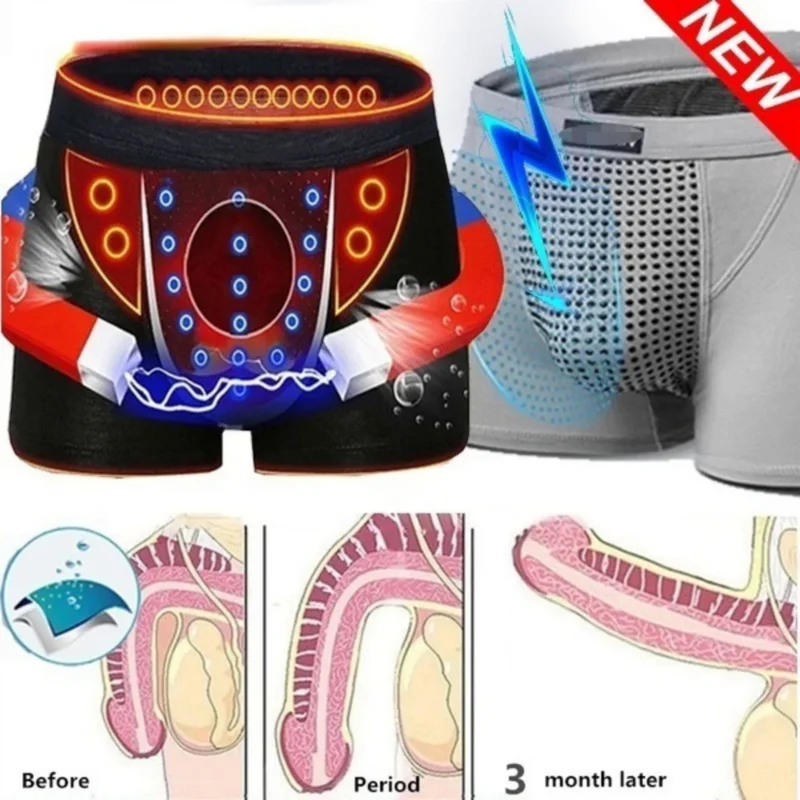 Nowa ulepszona wersja męskich majtek zdrowotnych do terapii magnetycznej 22 bokserki wzmocnione magnesem (L-6XL) brazylijska bielizna męska