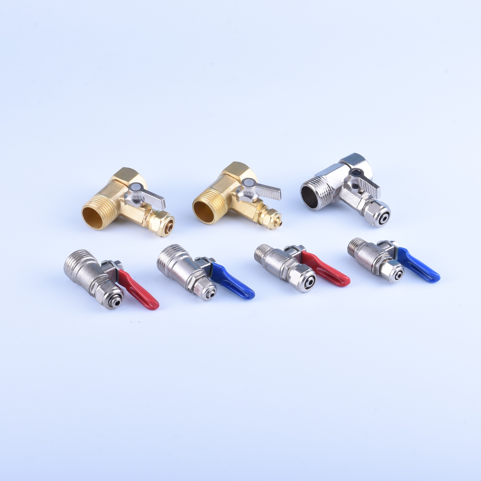 1/4 "1/2" BSP RO filtro de agua entrada tipo T válvula de bola piezas de ajuste de latón de acero inoxidable conector rápido de rosca macho hembra
