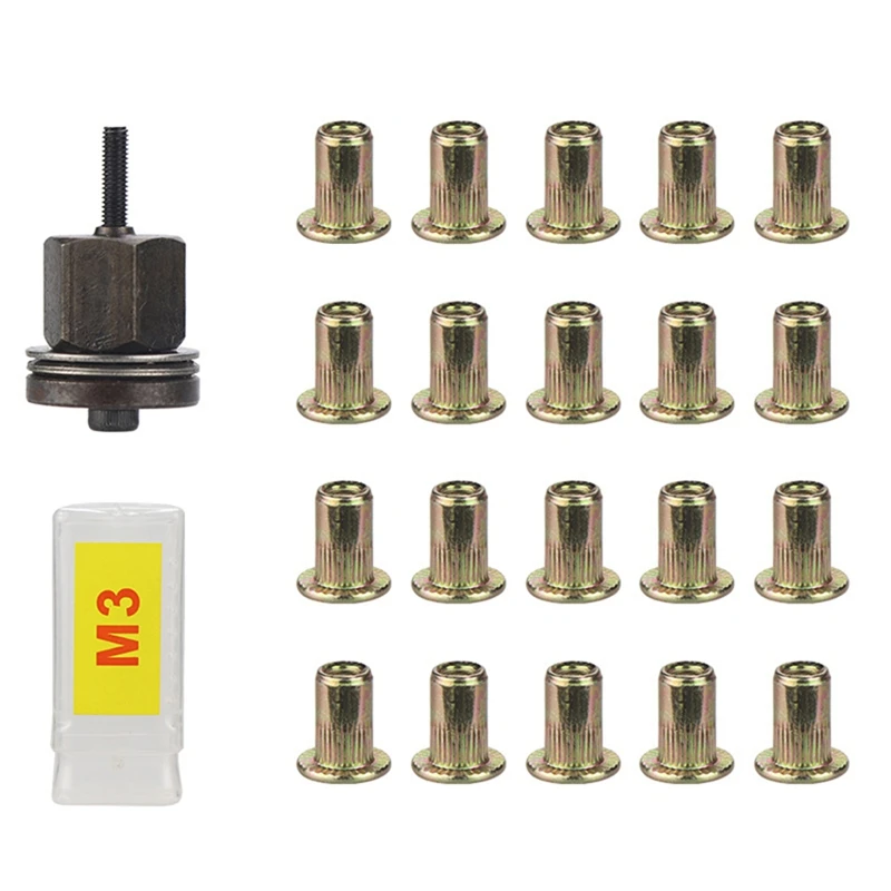 21Pcs Rivet Nut Tools Hand Rivet Nut Simple Installation Manual Riveter For Rivnuts Tools For Nuts-A22G
