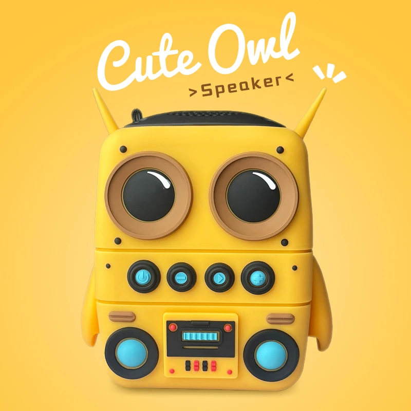 Cartoon Owl Bluetooth Speaker Waterproof Portable Wireless Speaker with Rich Bass for Outdoor Travel Pool Party