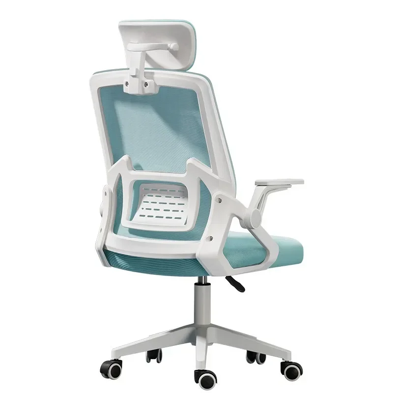 Ergonomic Office Chair Mesh Back Adjustable Headrest Swivel Desk Chair Flip - Up Arms Lumbar Bureaustoel Support Rolling Casters