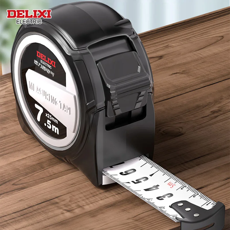 Metro a nastro elettrico DELIXI, 7.5M * 25MM ABS addensato Hard Anti Drop Shell DurableMeterRuler scatola resistente all'usura RulerforHousehold