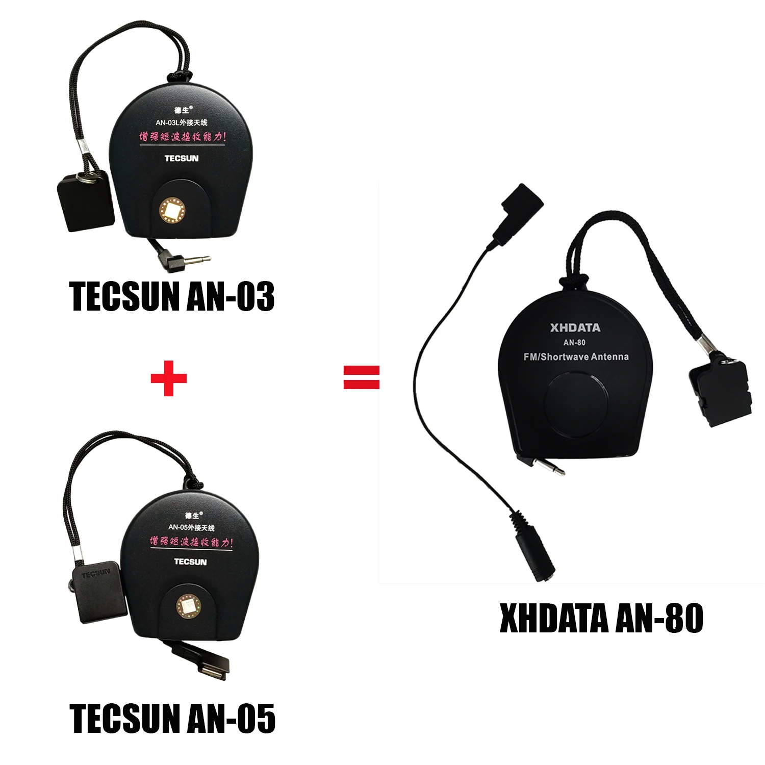XHDATA AN80 Externe Antenne. Geeignet für alle TECSUN-Radios und andere Markenradios. Verbessern Sie die Hörperqualität