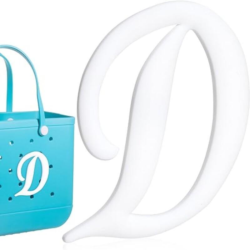 1pc Decorative Letter for Handbag, Color White Alphabet Letters Decor Accessories Alphabet 3D Letters for Beach Tote Bag