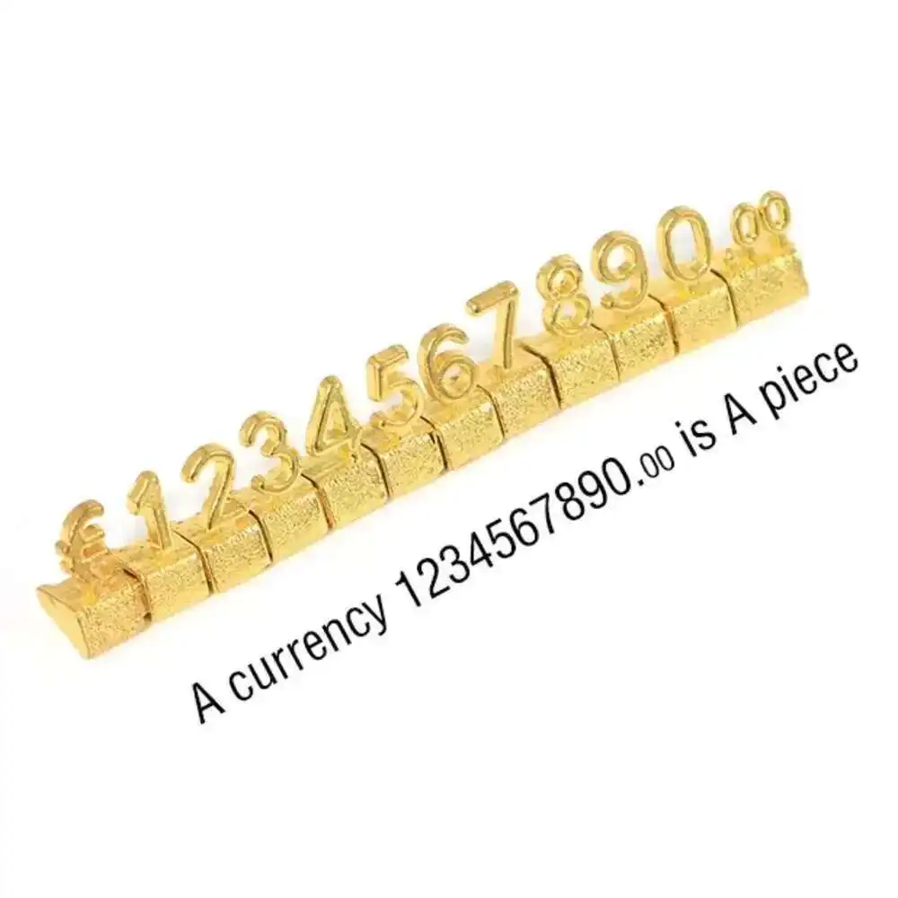 Luxury 3d Metal Shelving Adjustable Price Tag Callouts Price Display Euro Pound Price Numeral Cubes Assembly Lable Blocks Stick