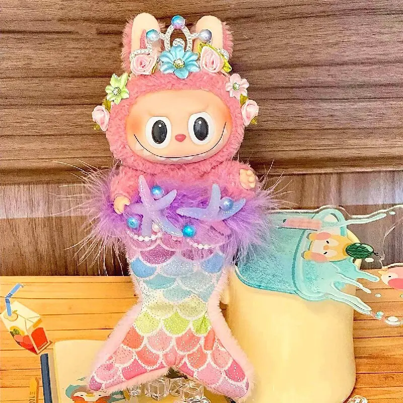 Für 15/17 cm Labubu Kleidung Cardcaptorsakura Spinell Sonne Anhänger Puppe Ändern Outfit Zubehör für V1 V2 Vinyl Labubu anzug Geschenke