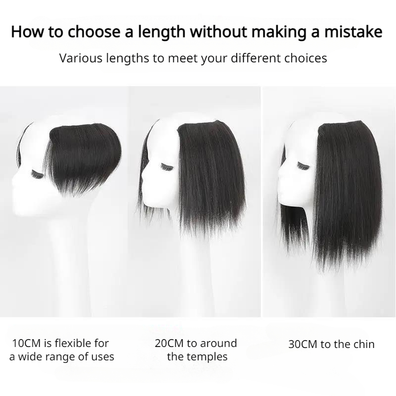 フックインヘアエクステンション,ボリュームを増やすためのフィリングヘアピース,女性用,10 cm, 20 cm, 30cm