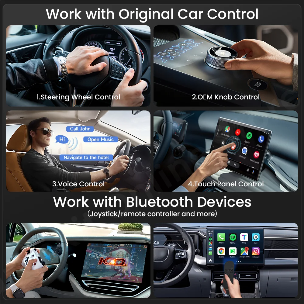 Carlinkit SDM660 Tv Box Android 13 Qualcomm 8 Core Android Auto CarPlay adaptador inalámbrico compatible con vídeo en línea puerto USB-A Youtube