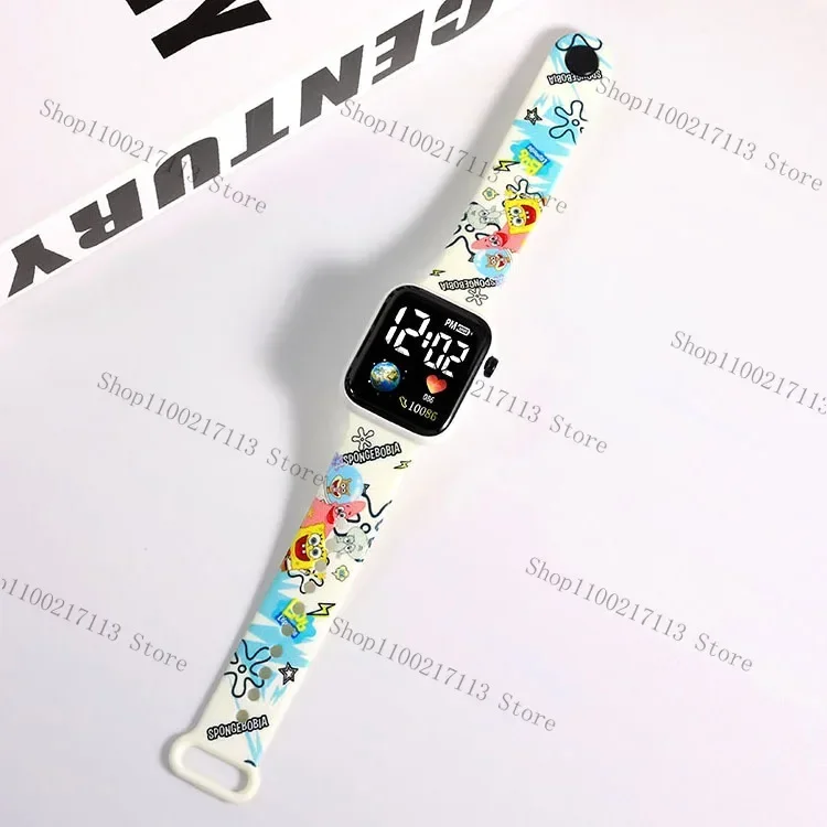 ลูฟี่ดราก้อนบอลสายพิมพ์ลายการ์ตูนโกคูปิกาจู LED สี่เหลี่ยมกันน้ำ Jam Tangan elektronik เด็กหญิงเด็กชาย kado ulang tahun
