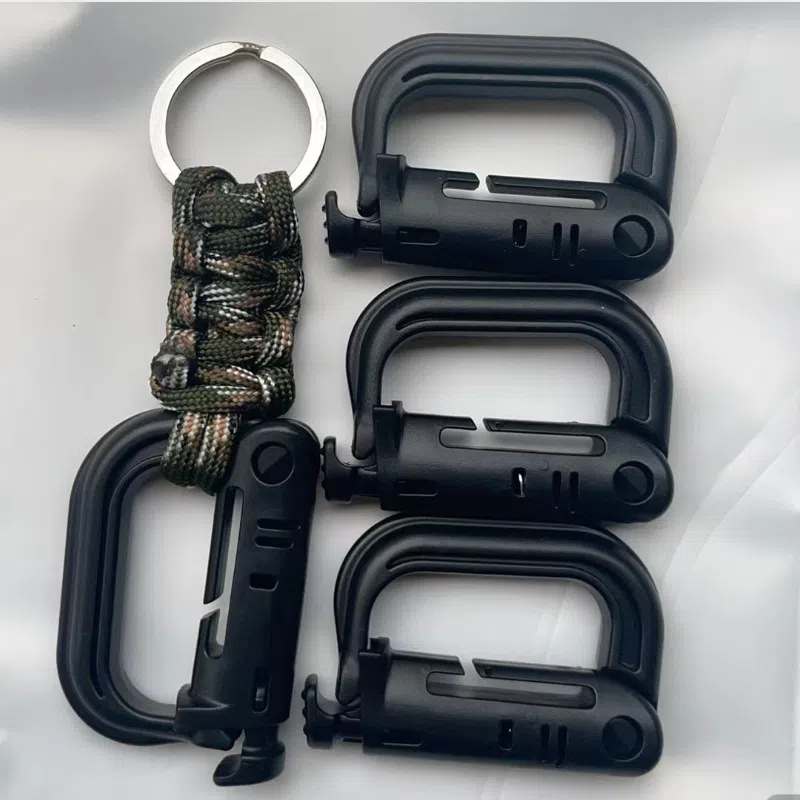 5PC Kunststoff Schäkel Karabiner D-ring Clip Molle Gurtband Rucksack Schnalle Snap Lock Grimlock Multi Outdoor Wandern Camping ausrüstung