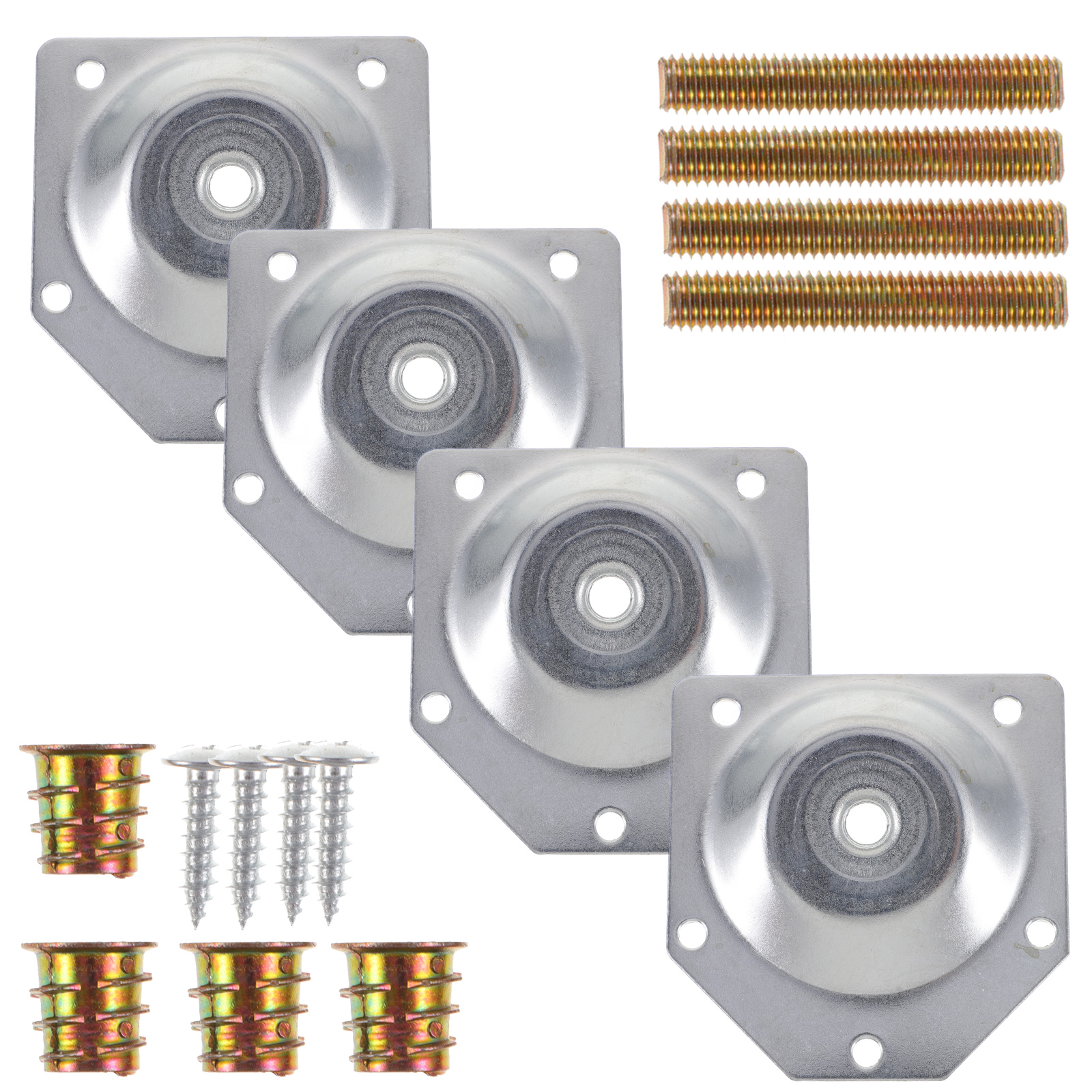 4pcs Furniture Leg Brace Connecting Pads Angled Legs Nut Set For Wood Connection Bracket Table Feet Assembly Furniture Parts
