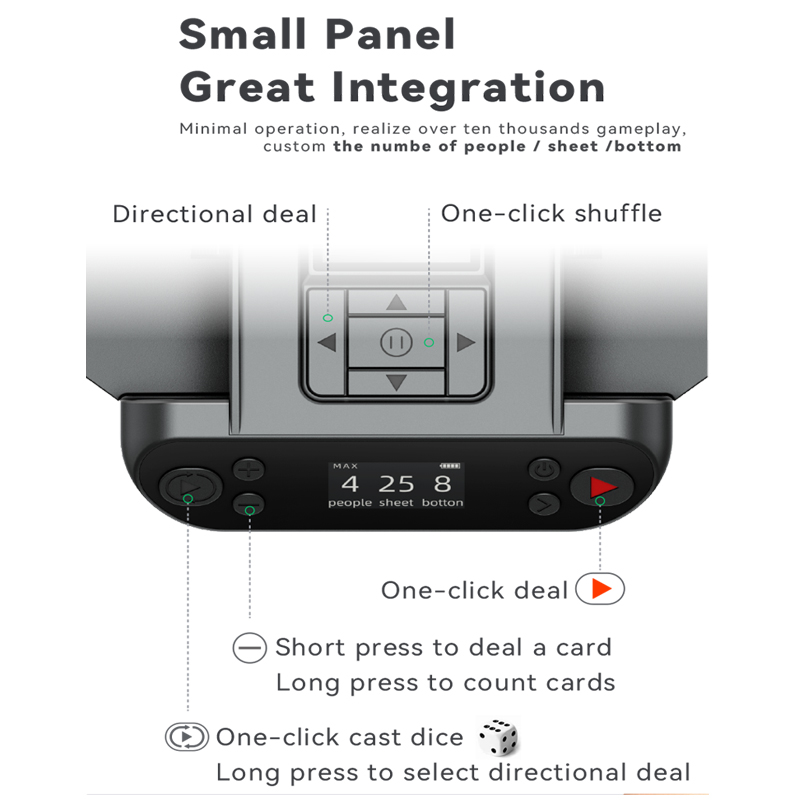 Distribuidor de tarjetas automático, barajador de cartas recargable, máquina de distribución de cartas con 4 botones de Oferta