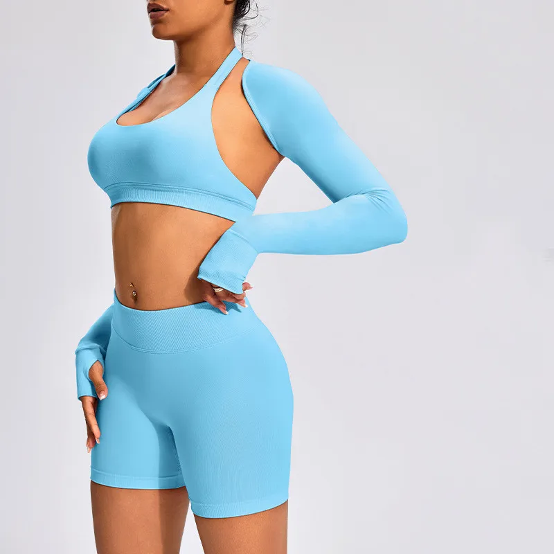 1/2/3PCS Yoga Set Gym Clothes Sportswear Yoga Suits For Women Fitness Long Sleeved Jacket Tracksuits Sports Bra Gym Leggings Set