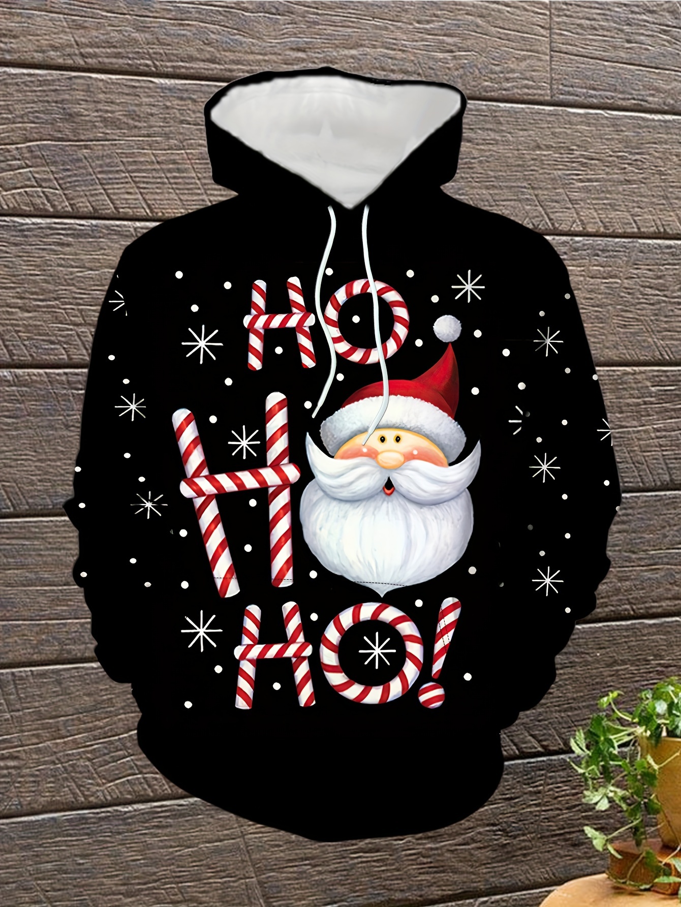 Sudaderas con capucha de Navidad para hombre, sudadera con estampado 3D de Papá Noel, Tops con cordón, ropa deportiva, Tops, ropa informal para hombre
