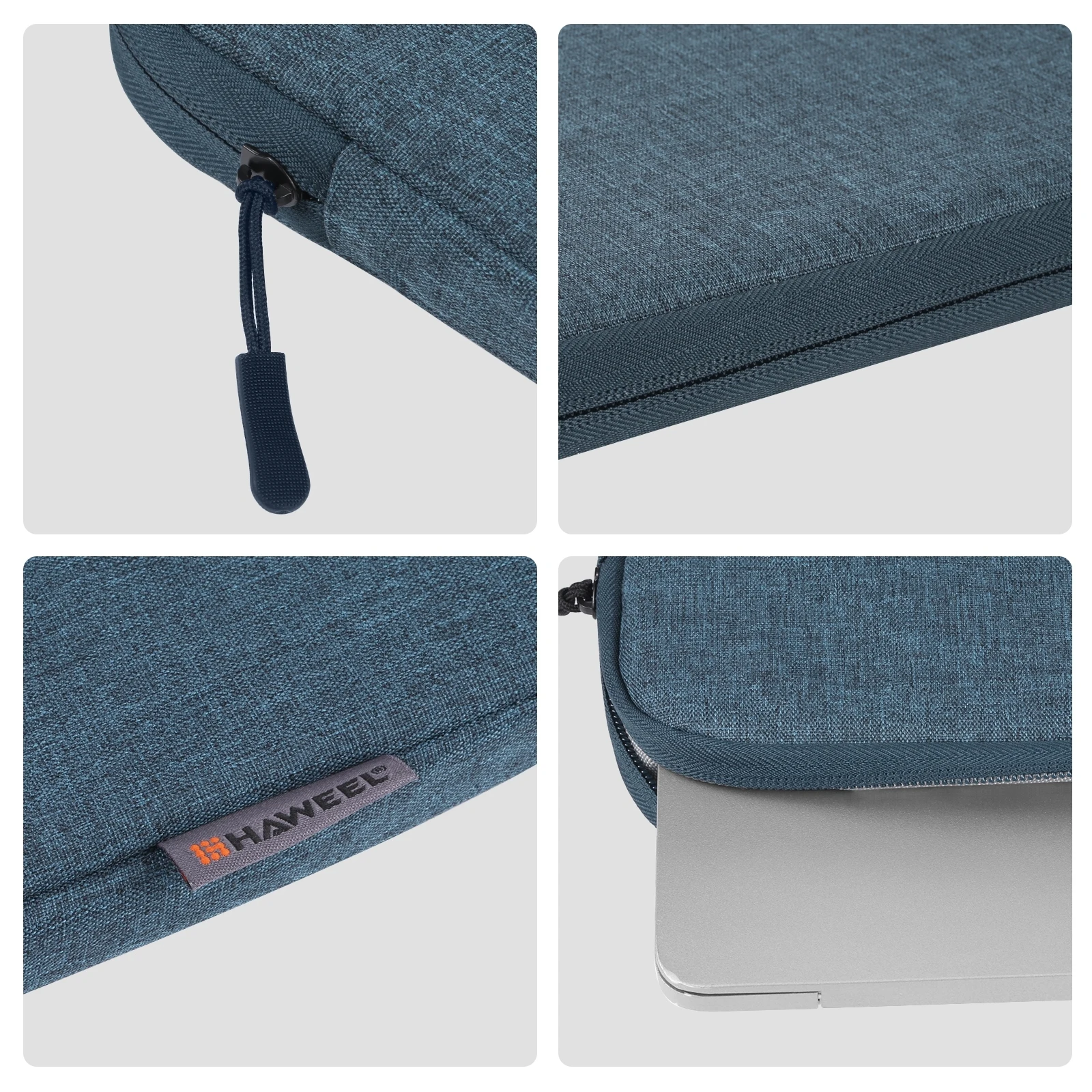 HAWEEL Capa para laptop de 16 polegadas com zíper Bolsa para laptop de 15 a 16,7 polegadas