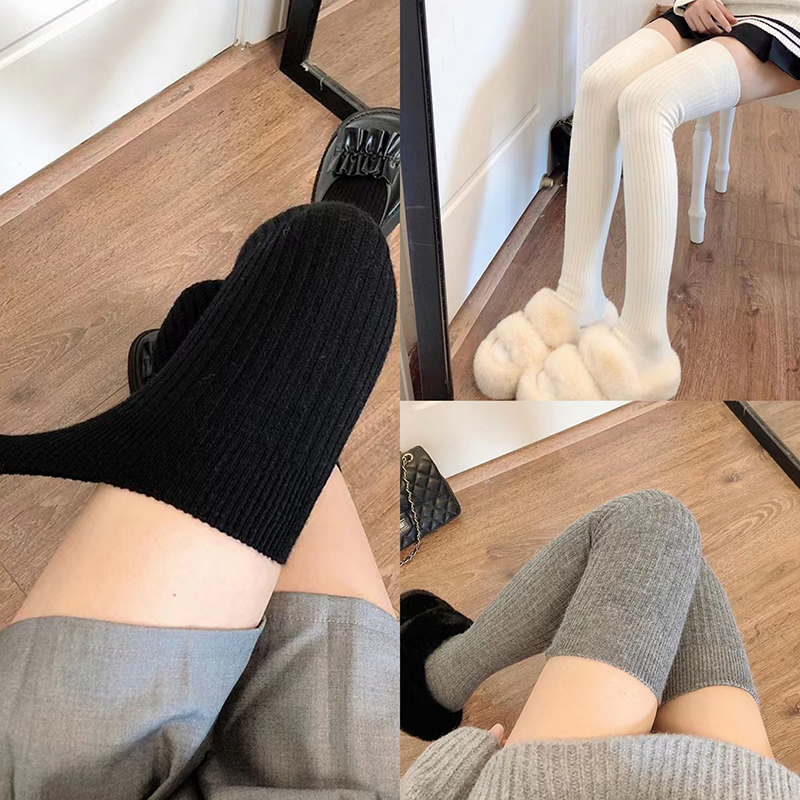 1 paar Oberschenkel Hohe Strümpfe Für Frauen Trendy Casual Über Das Knie Weibliche Lange Socken Thermische Warme Baumwolle Hohe Rohr Leggings