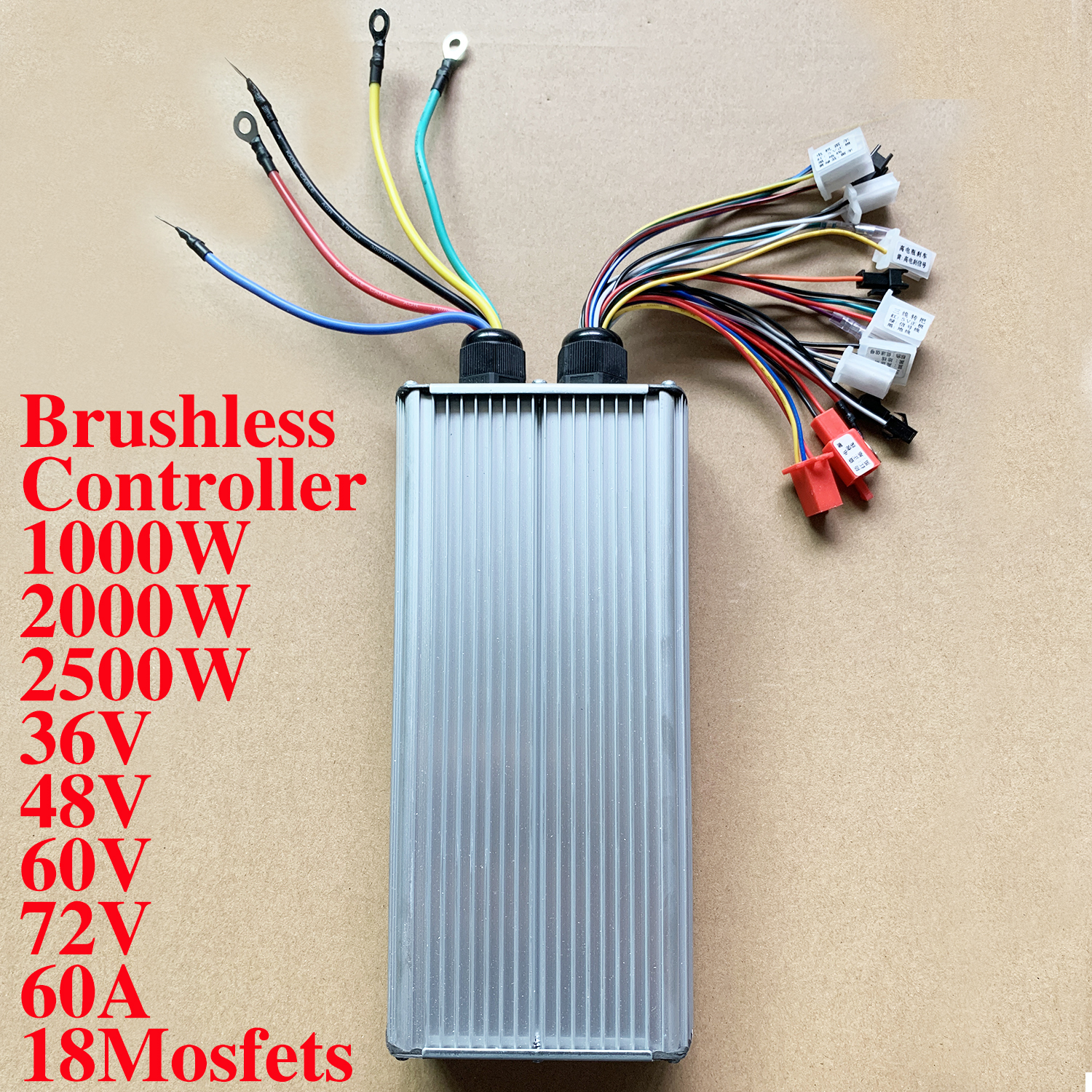 48 V 60 V 72 V 2000 W/2500 W E-bike controller 45A/60A 18 MOSFET DC controller dual mode Voor Elektrische Scooter Fiets Snelheid Motor