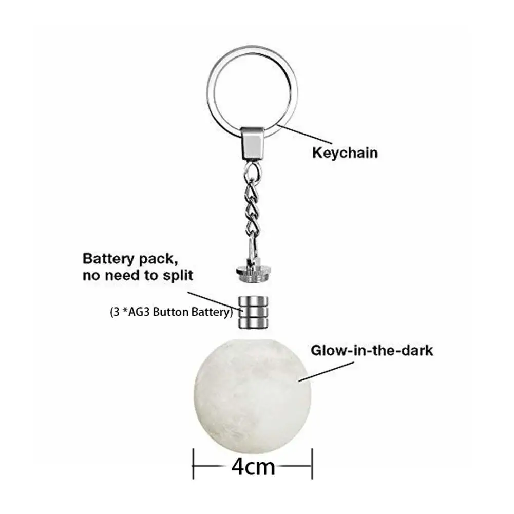 Porte-clés double face système solaire, porte-clés planète, galAct, nébuleuse, espace, lune, terre, grain de soleil, image d'art, boule de verre, clé de voiture JOR