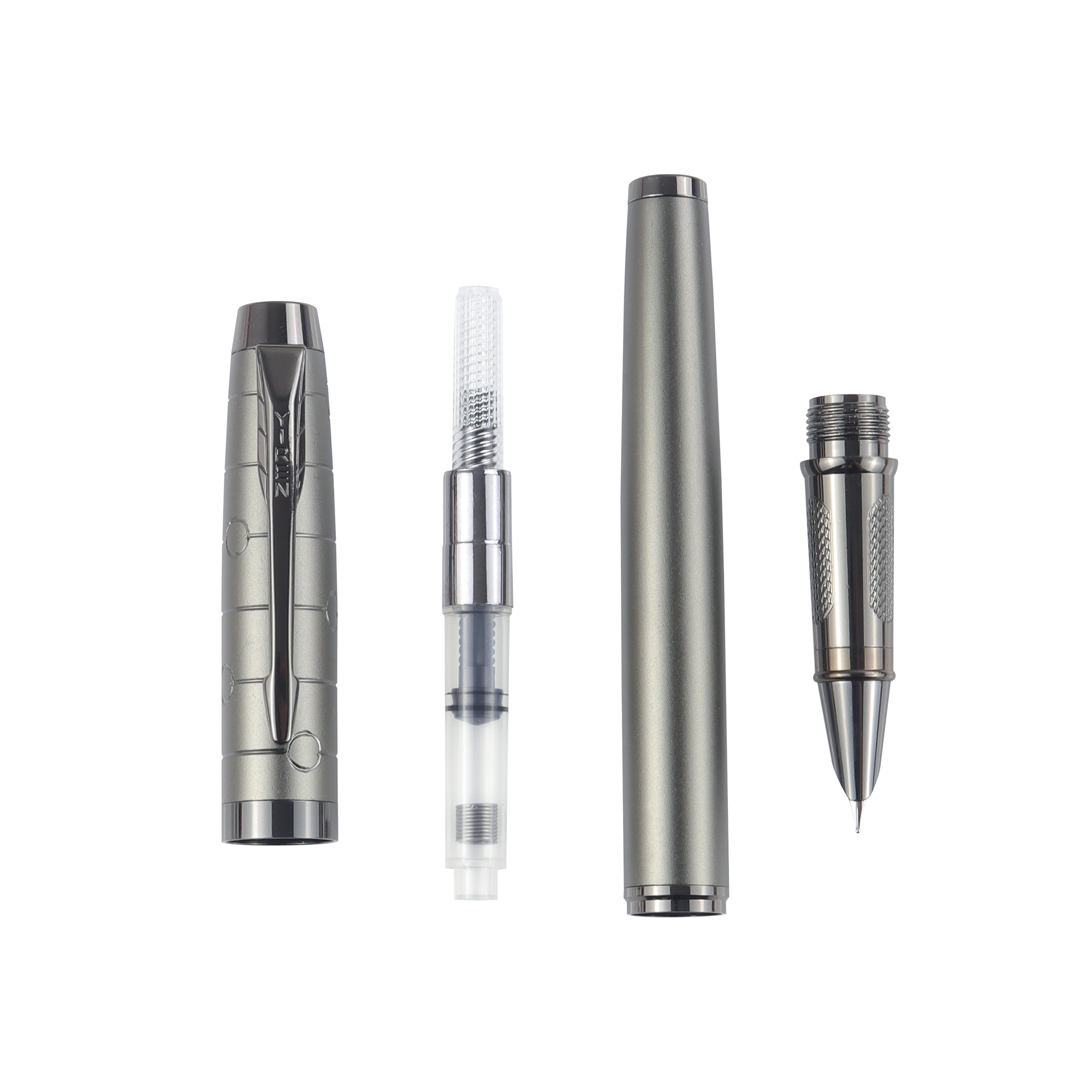 プロの金属製万年筆,ペン,エレガントで頑丈,区別,メカニカル感,メタリックタッチ,高級ペン,1個